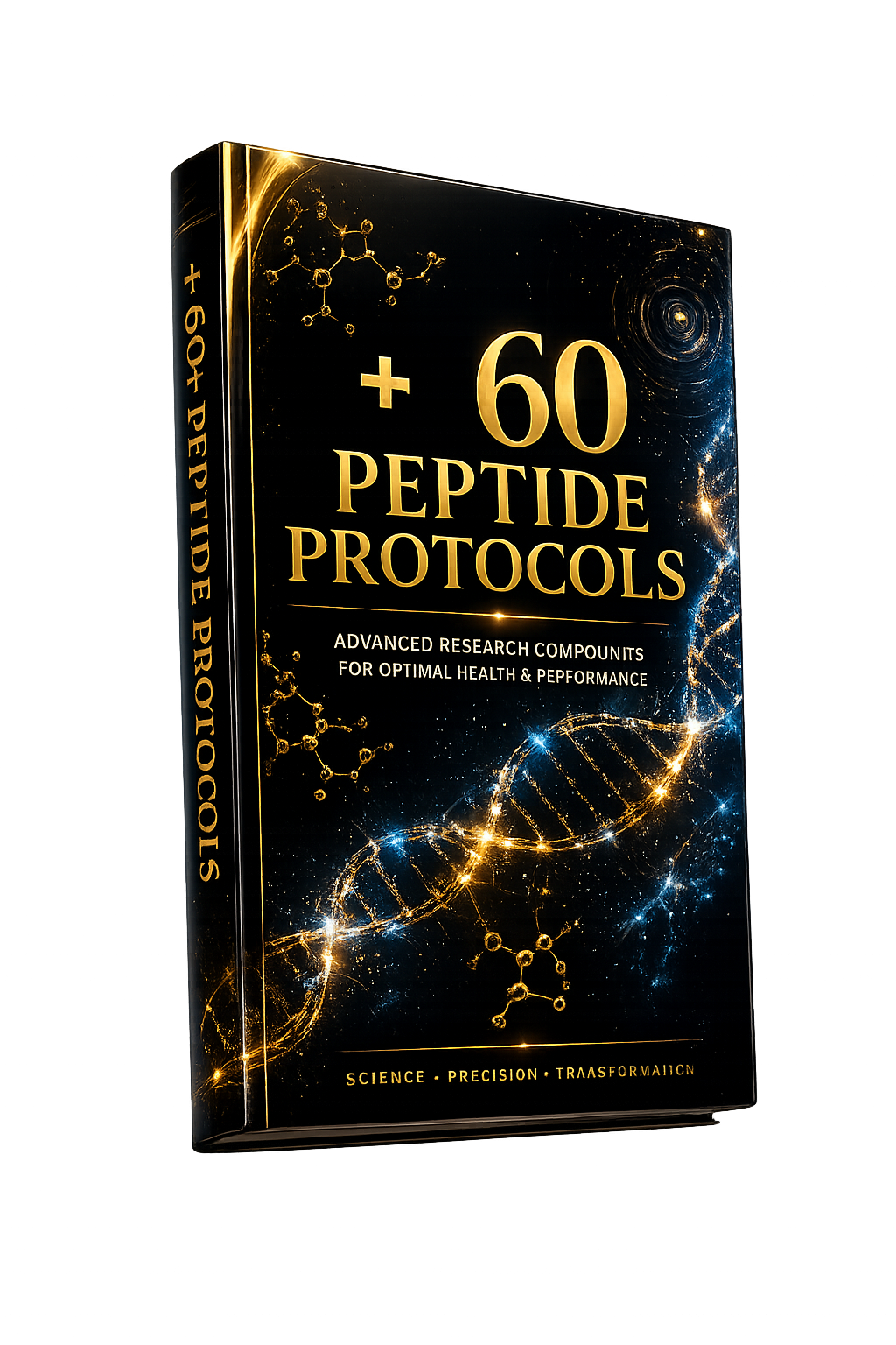 60+ Peptide Protocols premium book mockup